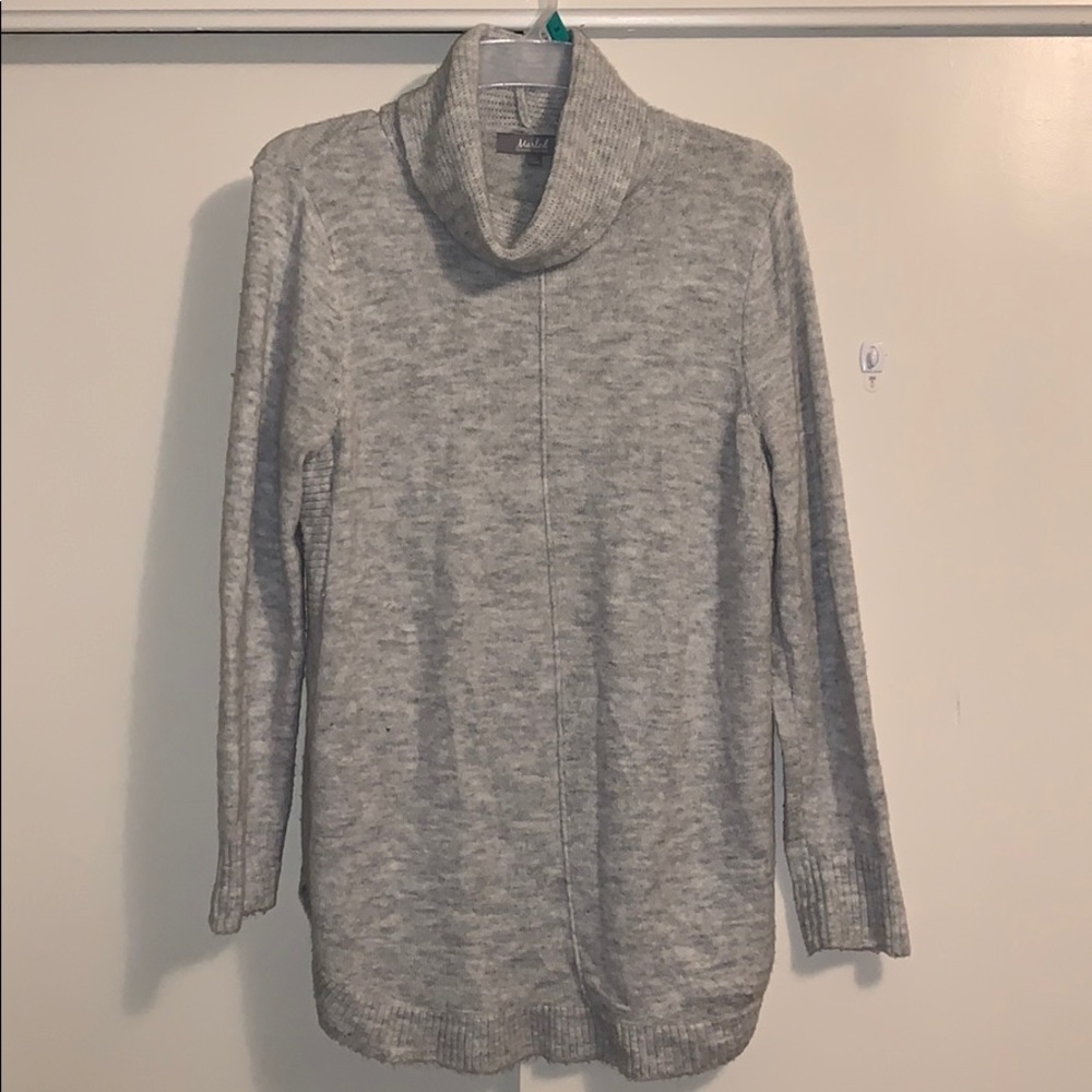 Long gray sweater!